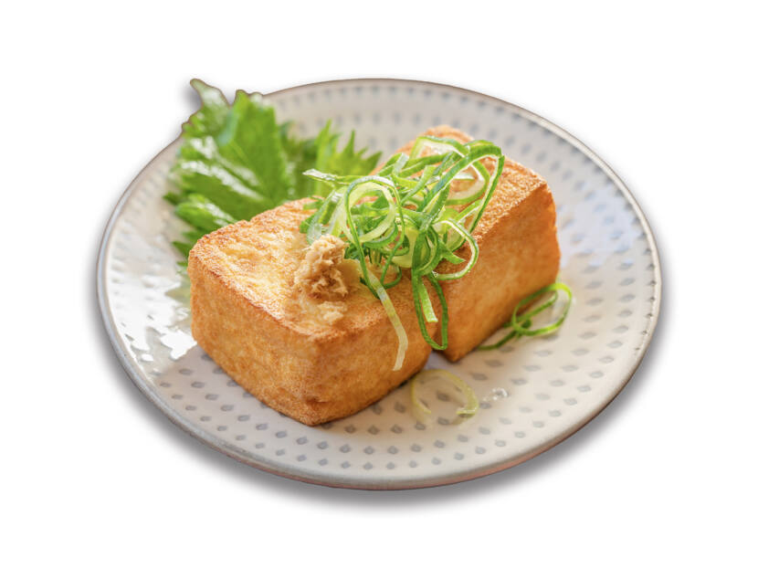 手作り厚揚げ(Thick fried tofu)